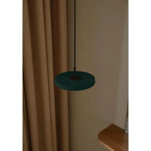 Umage Asteria Micro Pendel Med Lysdámper Forest Green/Sort Top