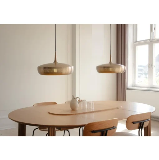 Umage Clava Dine Pendel Med Rosette Børstet Messing/Hvid