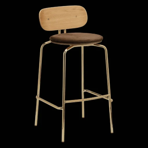 Umage Curious Barstol Teddy Brown/Messing