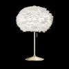 Umage Eos Bordlampe Mellem Hvid med Base I Børstet Messing med USB