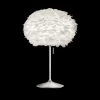 Umage Eos Bordlampe Mellem Hvid med Base I Børstet Stål med USB