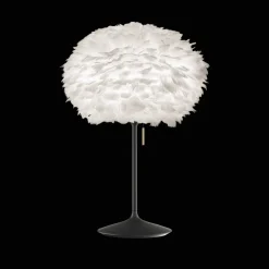 Umage Eos Bordlampe Mellem Hvid med Base I Sort med USB
