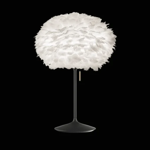 Umage Eos Bordlampe Mellem Hvid med Base I Sort med USB