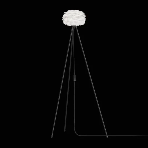 Umage Eos Tripod Gulvlampe Mikro Hvid med Ben I Sort