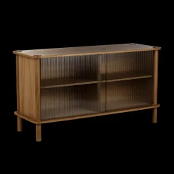 Umage Italic Kabinet 2x Døre Mørk Eg/Glas