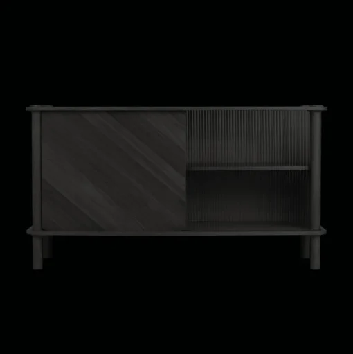 Umage Italic Kabinet 1x1 Døre Sort Eg/Glas