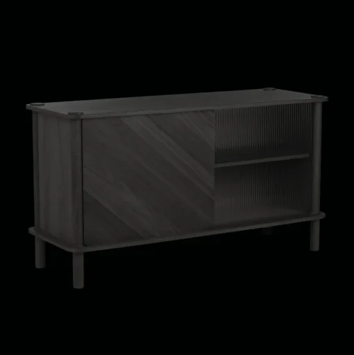 Umage Italic Kabinet 1x1 Døre Sort Eg/Glas