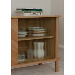 Umage Italic Kabinet 1x1 Døre Sort Eg/Glas