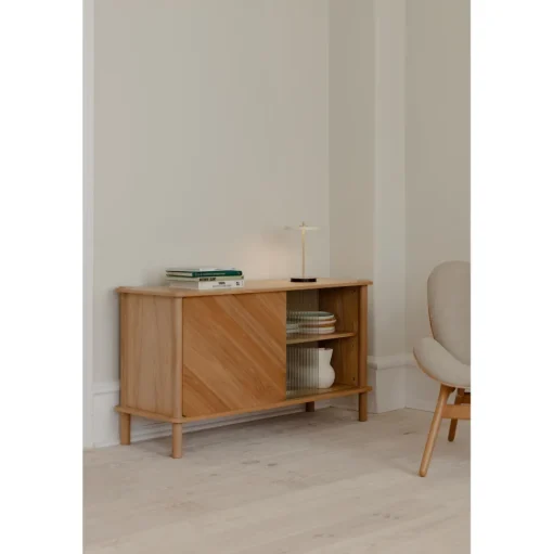 Umage Italic Kabinet 1x1 Døre Sort Eg/Glas