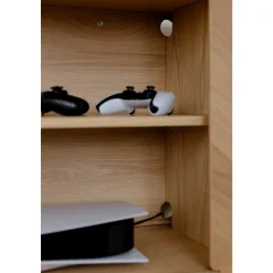 Umage Italic Kabinet 1x1 Døre Sort Eg/Glas