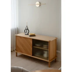 Umage Italic Kabinet 1x1 Døre Sort Eg/Glas