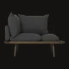 Umage Lounge Around 1½-Seater Sofa Mørk Eg/Shadow