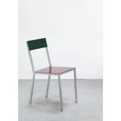 Valerie Objects Alu Spisebordsstol Bordeaux/Candy Green