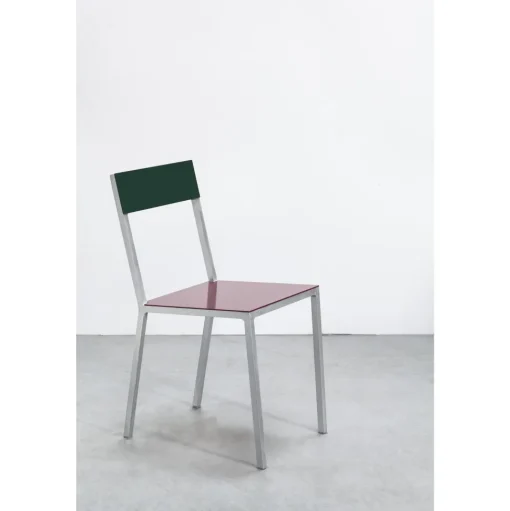 Valerie Objects Alu Spisebordsstol Bordeaux/Candy Green