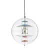 Verpan Globe PendelØ40 Krom/Rød/Blå