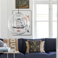 Verpan Globe PendelØ40 Krom/Rød/Blå