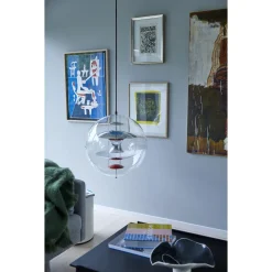 Verpan Globe PendelØ40 Krom/Rød/Blå