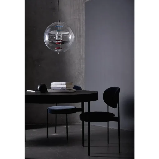 Verpan Globe PendelØ40 Krom/Rød/Blå