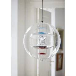 Verpan Globe PendelØ40 Krom/Rød/Blå
