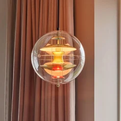 Verpan Globe PendelØ40 Messing/Rød/Blå