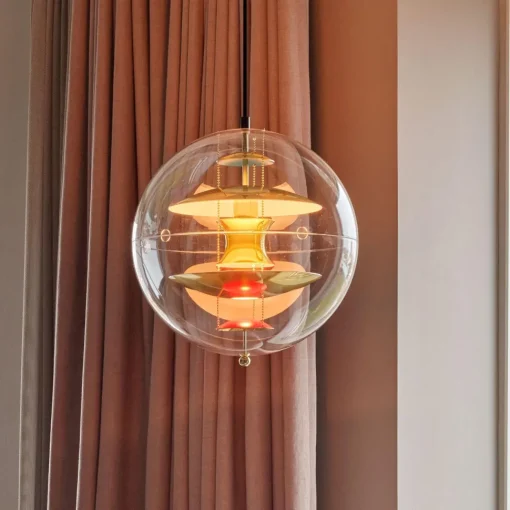 Verpan Globe PendelØ40 Messing/Rød/Blå
