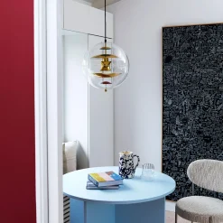Verpan Globe PendelØ40 Messing/Rød/Blå