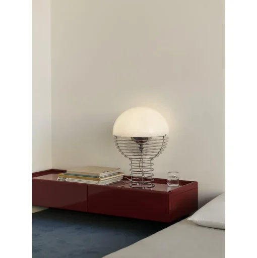 Verpan Wire BordlampeØ30 Krom/Hvid