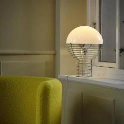 Verpan Wire BordlampeØ30 Krom/Hvid