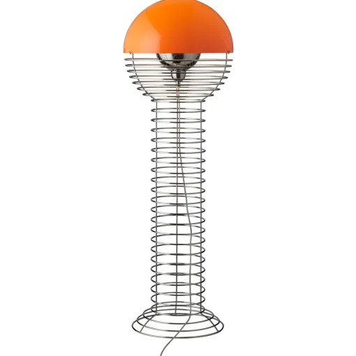 Verpan Wire Gulvlampe Krom/Orange