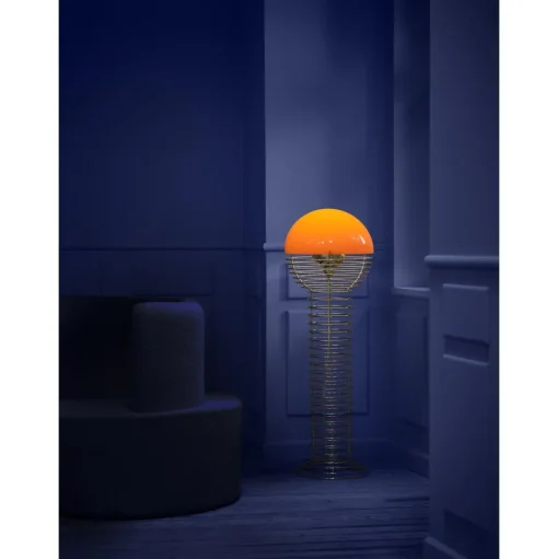 Verpan Wire Gulvlampe Krom/Orange
