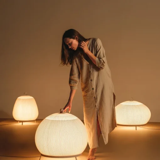 Vibia Knit 7494 Gulvlampe Beige