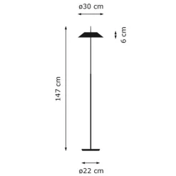 Vibia Mayfair Gulvlampe Mat Hvid