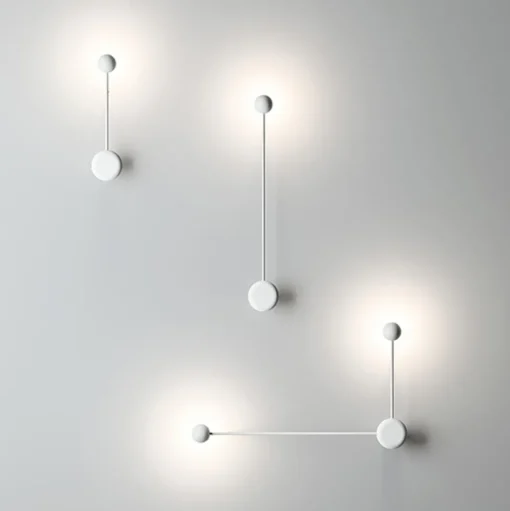 Vibia Pin Váglampe 1692 Of/Off Hvid