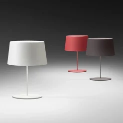Vibia Warm Bordlampe Aluminiums Skárm Mat Hvid