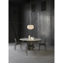 Vipp 494 Cabin Rundt BordØ130 Beige Marmor/Mørk Eg