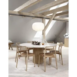 Vipp 494 Cabin Rundt BordØ130 Beige Marmor/Lys Eg