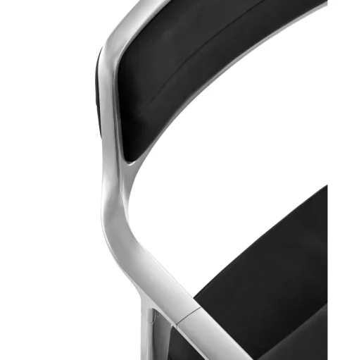 Vipp 452 Drejestol med Gulvglidere Aluminium/Sort Láder