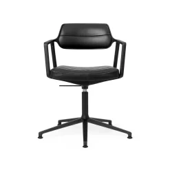 Vipp 453 Swivel+ Drejestol med Gulvglidere Sort/Sort Láder