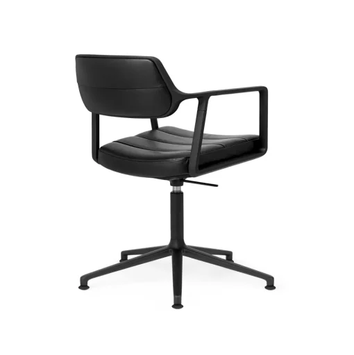 Vipp 453 Swivel+ Drejestol med Gulvglidere Sort/Sort Láder