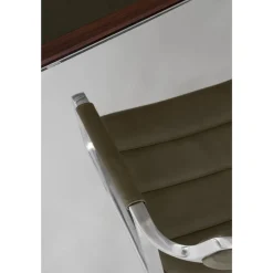 Vipp 453 Swivel Drejestol med Hjul Aluminium/Bosco Grøn Láder