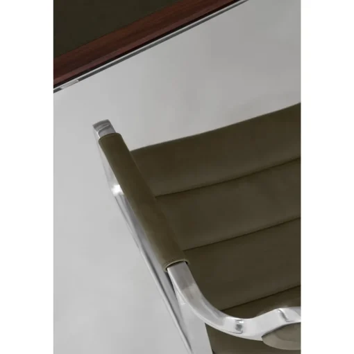 Vipp 453 Swivel Drejestol med Hjul Aluminium/Bosco Grøn Láder