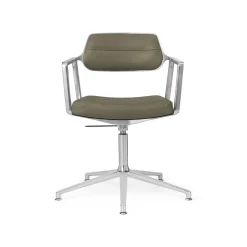 Vipp 453 Swivel+ Drejestol med Gulvglidere Aluminium/Bosco Green