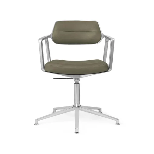 Vipp 453 Swivel+ Drejestol med Gulvglidere Aluminium/Bosco Green