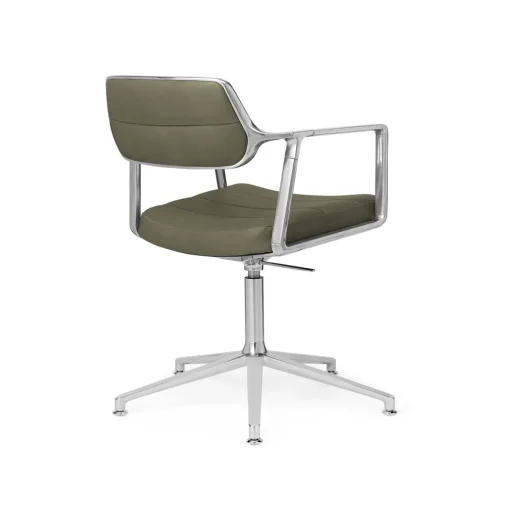 Vipp 453 Swivel+ Drejestol med Gulvglidere Aluminium/Bosco Green