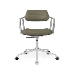 Vipp 453 Swivel+ Drejestol med Hjul Aluminium/Bosco Green