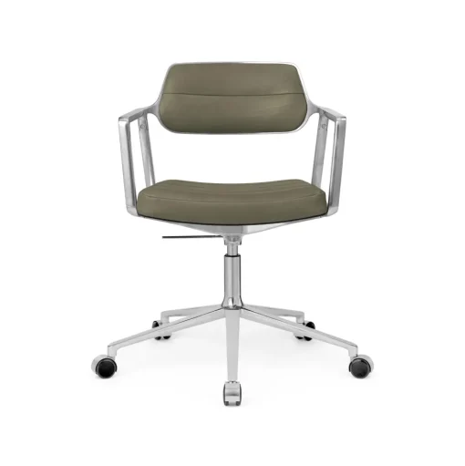 Vipp 453 Swivel+ Drejestol med Hjul Aluminium/Bosco Green