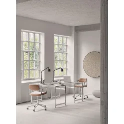 Vipp 453 Swivel+ Drejestol med Hjul Aluminium/Bosco Green