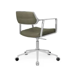 Vipp 453 Swivel+ Drejestol med Hjul Aluminium/Bosco Green