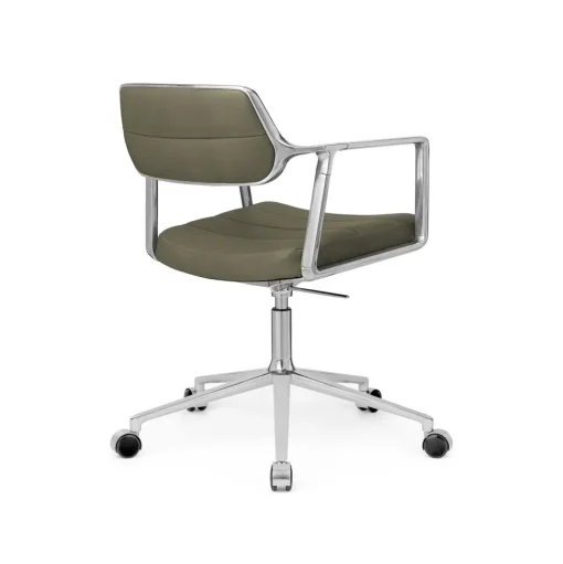 Vipp 453 Swivel+ Drejestol med Hjul Aluminium/Bosco Green