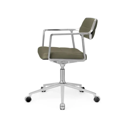 Vipp 453 Swivel+ Drejestol med Hjul Aluminium/Bosco Green